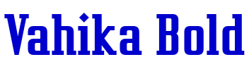 Vahika Bold шрифт